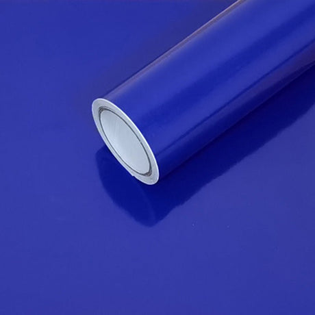 Adhesive Vinyl Roll 12"x16ft Glossy Dark Blue - YauSpark
