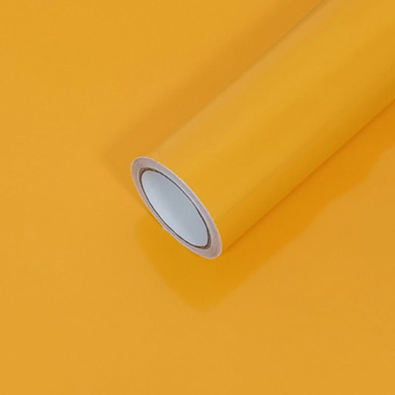 Adhesive Vinyl Roll 12"x16ft Glossy Dark Yellow - YauSpark