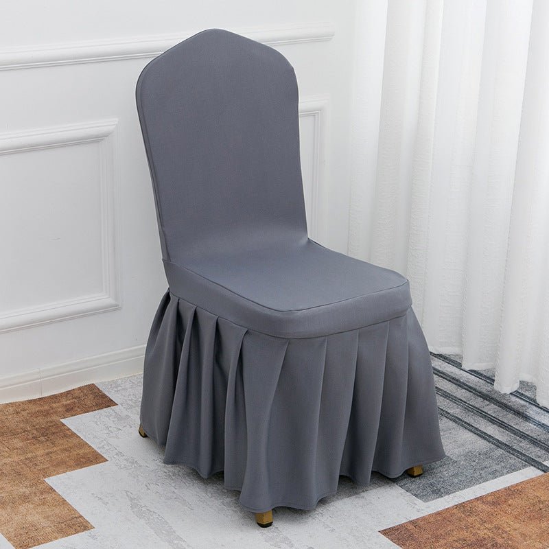 Air Layer Skirt Chair Cover Dark Gray - YauSpark