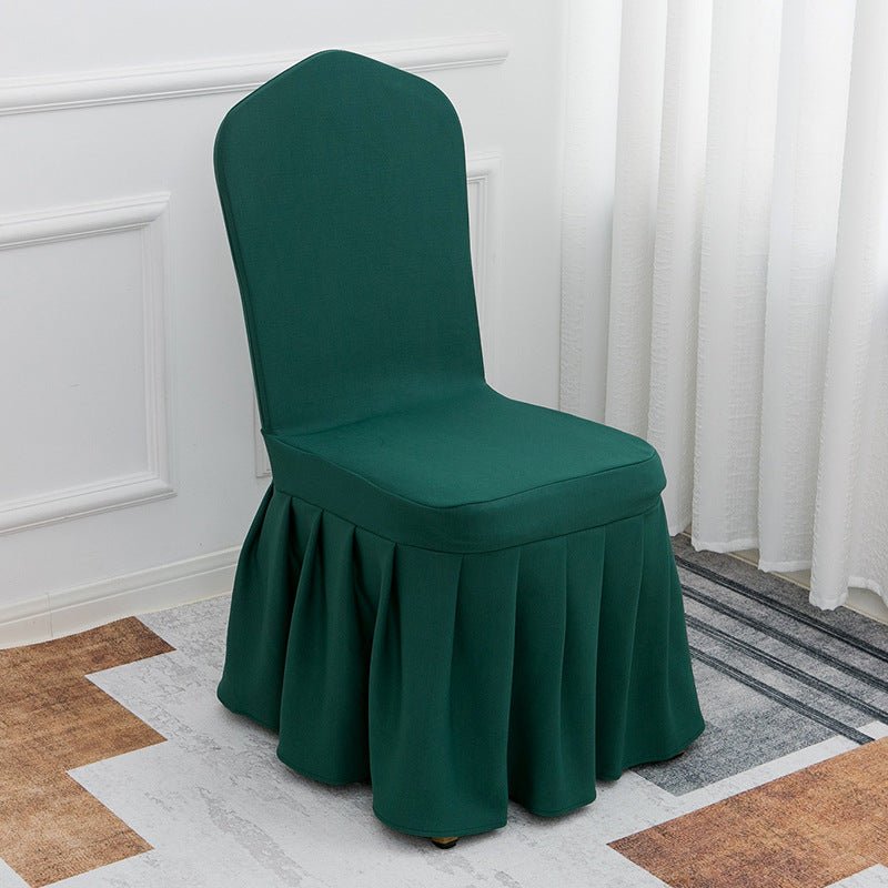 Air Layer Skirt Chair Cover Dark Green - YauSpark