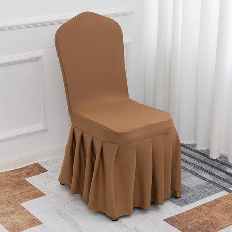 Air Layer Skirt Chair Cover Light Brown - YauSpark
