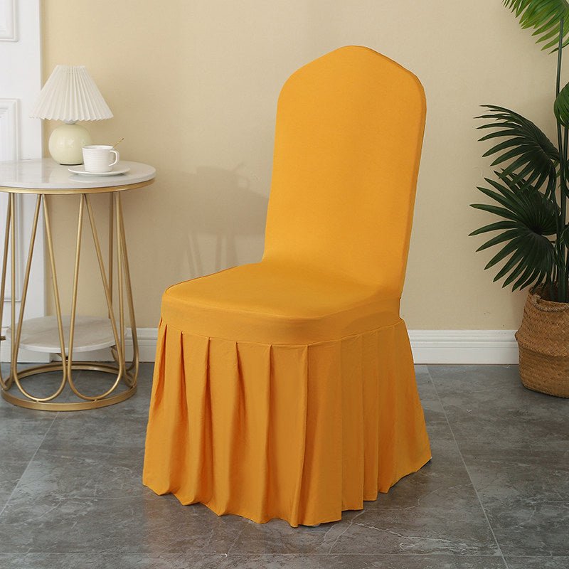 Air Layer Skirt Chair Cover Light Yellow - YauSpark