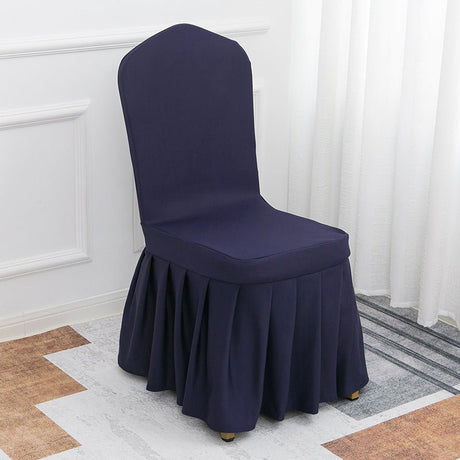 Air Layer Skirt Chair Cover Navy - YauSpark
