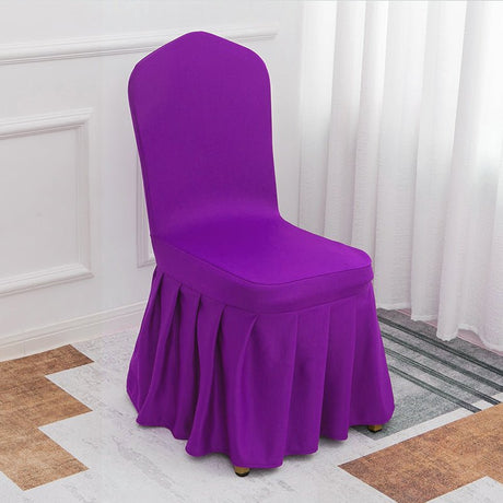 Air Layer Skirt Chair Cover Purple - YauSpark