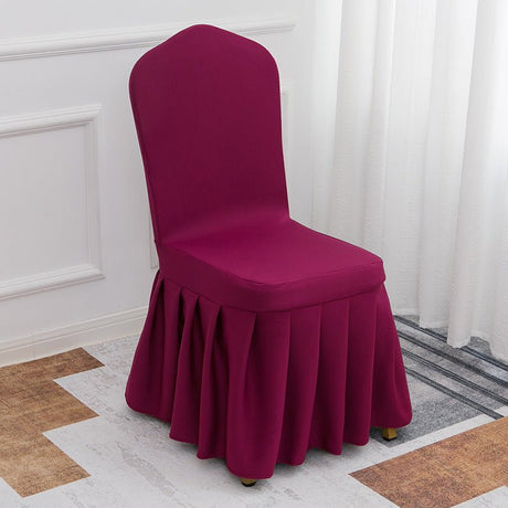 Air Layer Skirt Chair Cover Purple Red - YauSpark