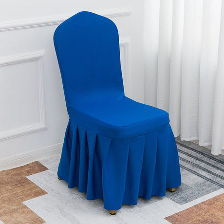 Air Layer Skirt Chair Cover Royal Blue - YauSpark