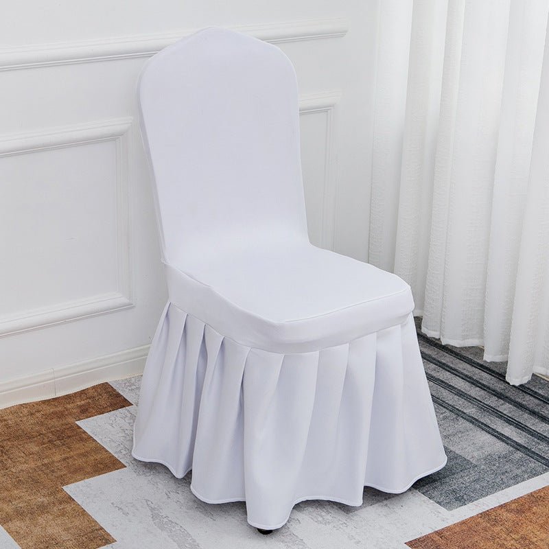 Air Layer Skirt Chair Cover White - YauSpark