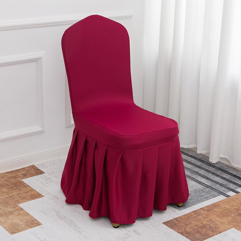 Air Layer Skirt Chair Cover Wine Red - YauSpark