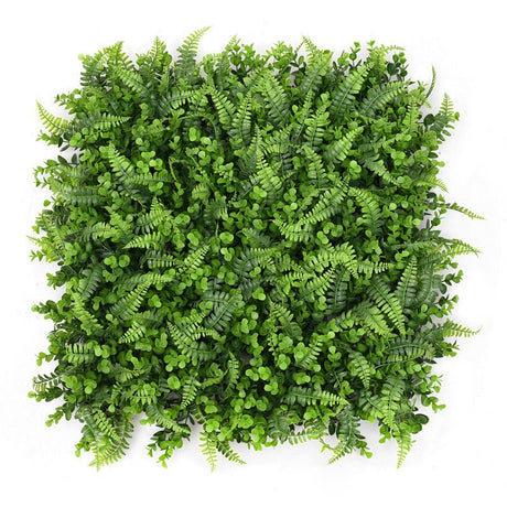 Artificial Boston Fern Eucalyptus Boxwood Greenery Garden Wall 4 Panels 12 Sq. ft. - YauSpark