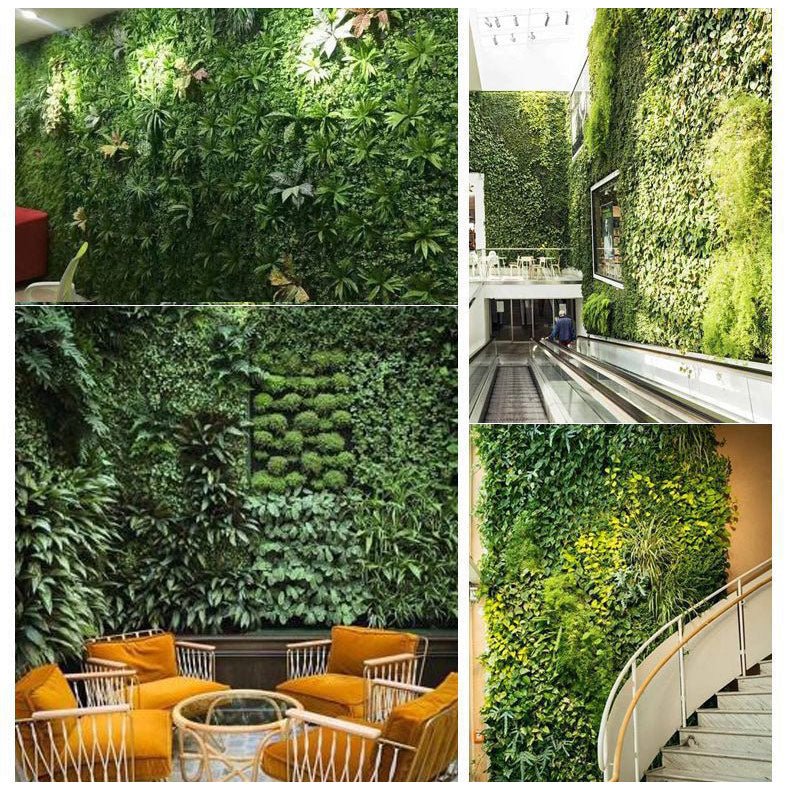 Artificial Boston Fern Eucalyptus Boxwood Greenery Garden Wall 4 Panels 12 Sq. ft. - YauSpark