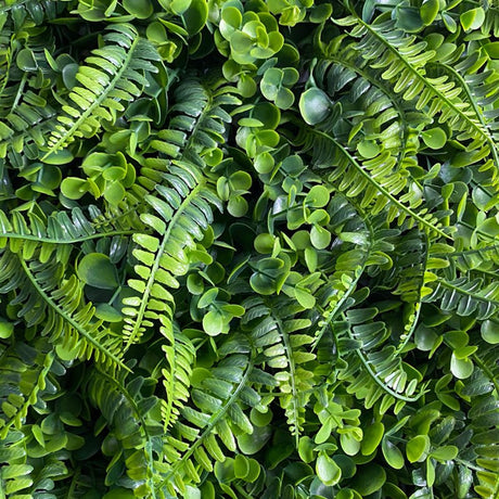 Artificial Boston Fern Eucalyptus Boxwood Greenery Garden Wall 4 Panels 12 Sq. ft. - YauSpark
