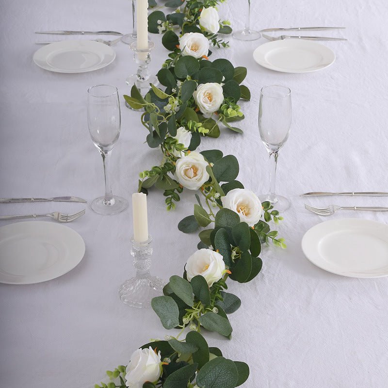 Artificial Eucalyptus Leaf Table Garland Floral Greenery Hanging Vines 5.5ft - YauSpark