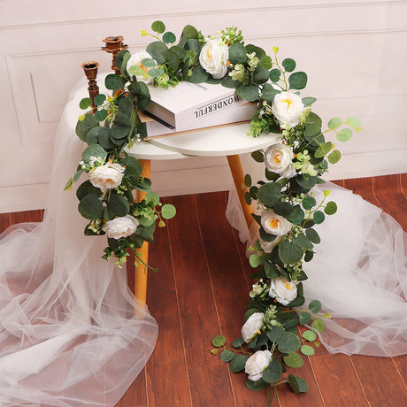 Artificial Eucalyptus Leaf Table Garland Floral Greenery Hanging Vines 5.5ft - YauSpark