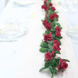 Artificial Silk Rose Garland 6ft Burgundy - YauSpark
