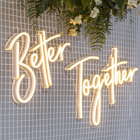 Better Together LED Neon Light Sign With Chain 32" - YauSpark