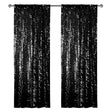 Big Payette Sequin Backdrop Drape Curtain 9ftx9ft Black - YauSpark