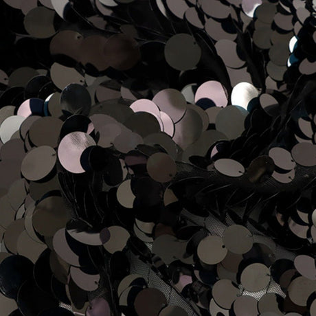 Big Payette Sequin Backdrop Drape Curtain 9ftx9ft Black - YauSpark