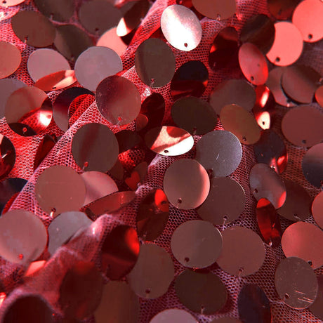 Big Payette Sequin Backdrop Drape Curtain 9ftx9ft Burgundy - YauSpark