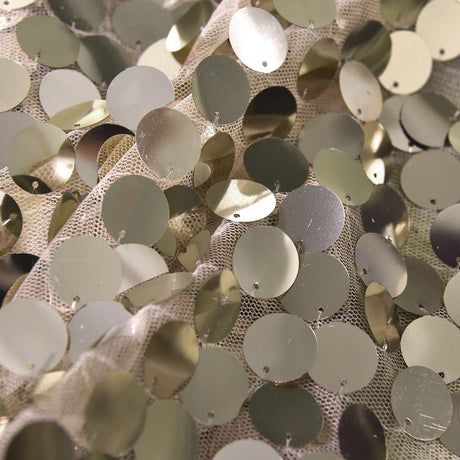 Big Payette Sequin Backdrop Drape Curtain 9ftx9ft Champagne Gold - YauSpark