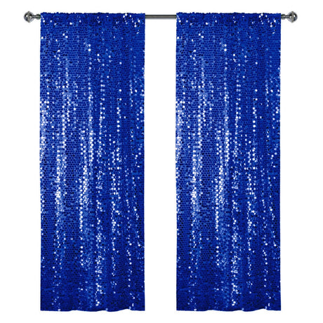 Big Payette Sequin Backdrop Drape Curtain 9ftx9ft Royal Blue - YauSpark