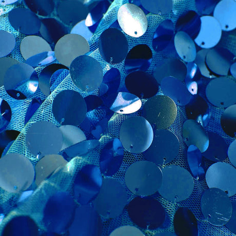 Big Payette Sequin Backdrop Drape Curtain 9ftx9ft Royal Blue - YauSpark