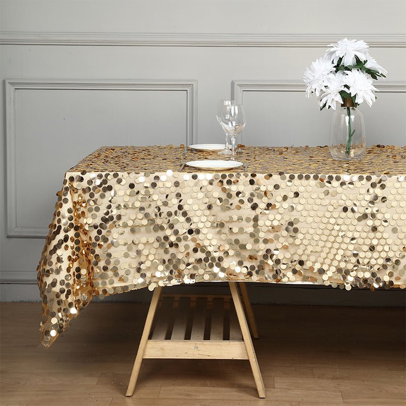 Big Sequin Rectangle Tablecloth 102"x60" - YauSpark