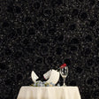 Black 3D Silk Rose and Hydrangea Flower Wall Mat Backdrop - 4 Artificial Panels - YauSpark