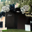 Black Polyester Wedding Arch Cover - YauSpark