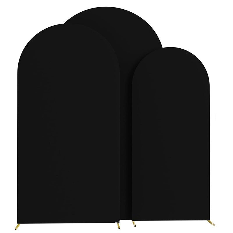 Black Polyester Wedding Arch Cover - YauSpark