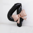 Bow Number Balloons Foil Mylar Large 40” Number 4 Black - YauSpark