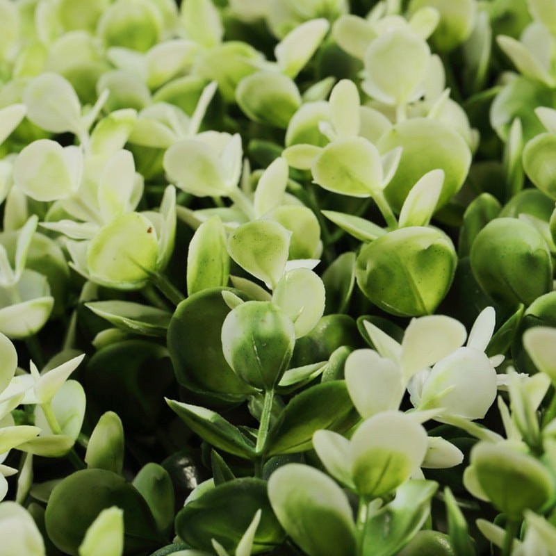 Boxwood Hedge Garden Wall Backdrop Mat 4 Artificial Panels 11 Sq ft White Tip Green - YauSpark