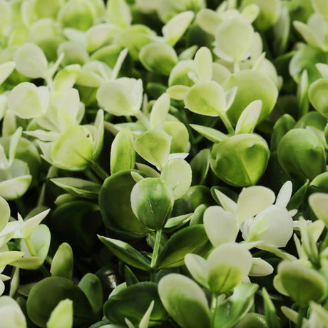 Boxwood Hedge Garden Wall Backdrop Mat 4 Artificial Panels 11 Sq ft White Tip Green - YauSpark