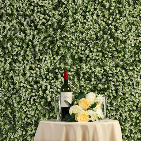 Boxwood Hedge Garden Wall Backdrop Mat 4 Artificial Panels 11 Sq ft White Tip Green - YauSpark