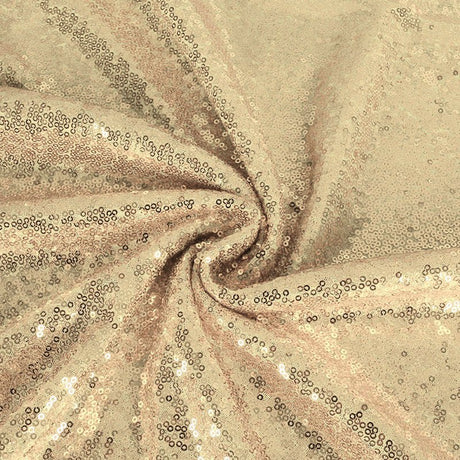 Champagne Sequin Backdrop Drape Curtains with Rod Pockets - 8ftx8ft - YauSpark