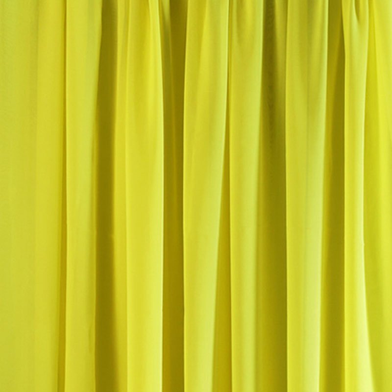 Chiffon Ceiling Drapery With Rod Pocket 5ftx32ft Lemon Yellow - YauSpark