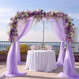 Chiffon Ceiling Drapery With Rod Pocket 5ftx32ft Light Purple - YauSpark