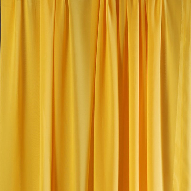 Chiffon Ceiling Drapery With Rod Pocket 5ftx32ft Yellow - YauSpark