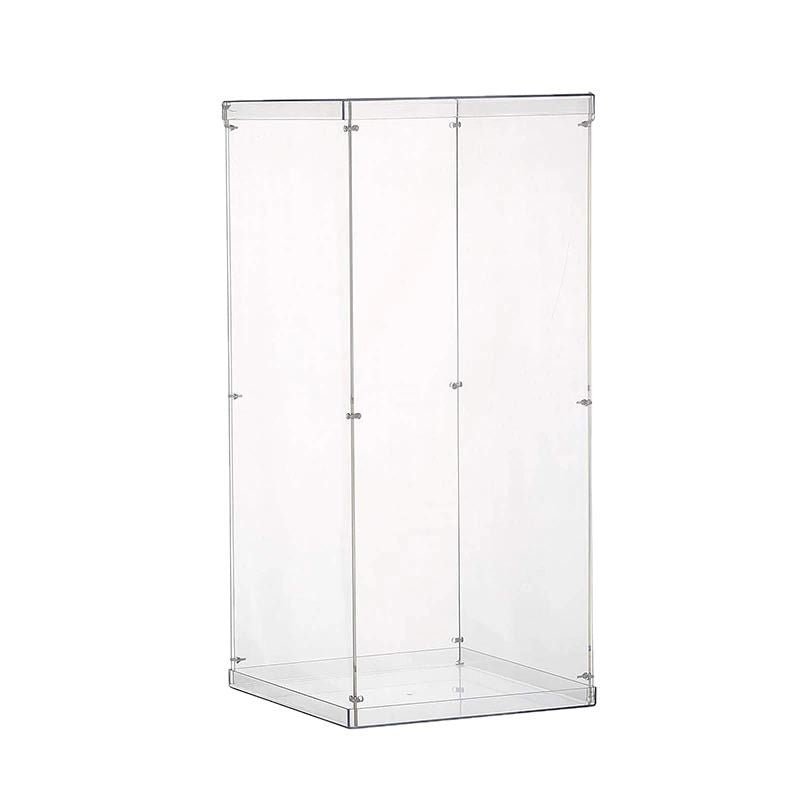 Clear Acrylic Pedestal Riser, Transparent Display Box 24" - YauSpark