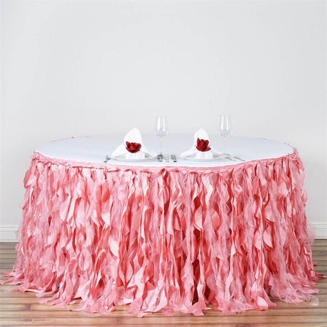 Curly Willow 14ft Table Skirt Skin Powder - YauSpark
