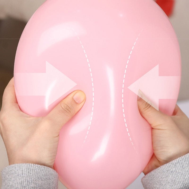 DIY Ribbon Bow Balloons Set with BOBO Balloon 18" Pearl Pink Soft Pink - YauSpark