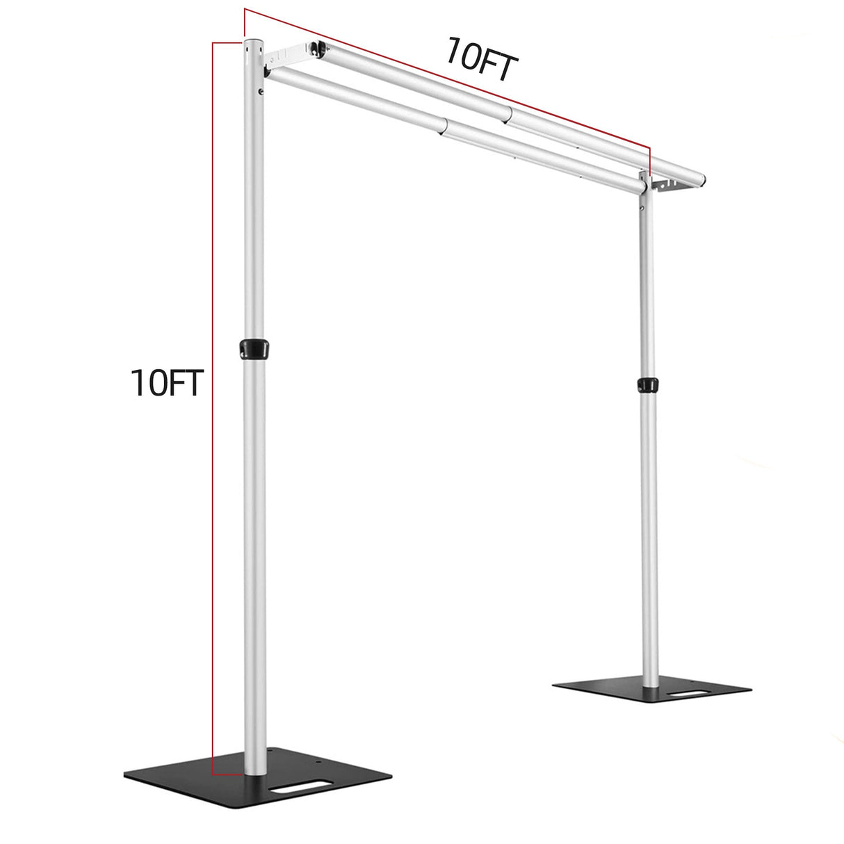 Double Pipe and Drape Backdrop Stand Kit 10x10FT - YauSpark