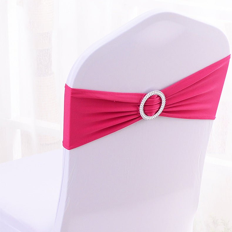 Elastic Chair Back Bow 6"x14" Bright Rose Red - YauSpark