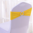 Elastic Chair Back Bow 6"x14" Bright Yellow - YauSpark