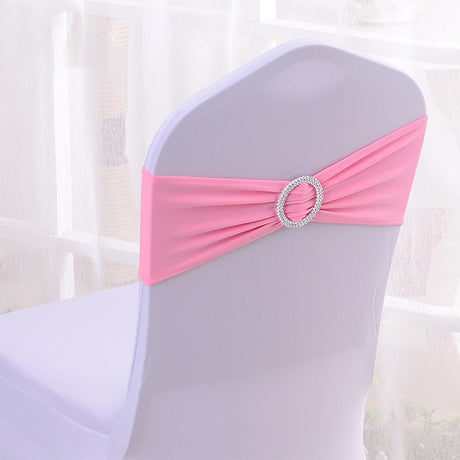 Elastic Chair Back Bow 6"x14" Dark Pink - YauSpark