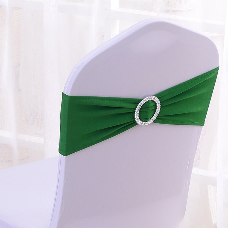 Elastic Chair Back Bow 6"x14" Emerald Green - YauSpark