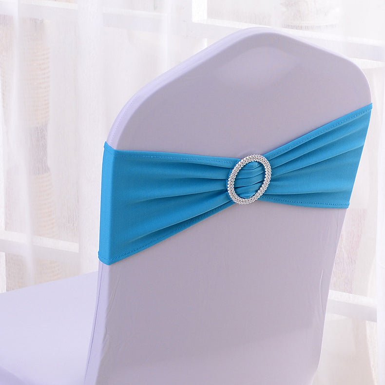 Elastic Chair Back Bow 6"x14" Lake Blue - YauSpark