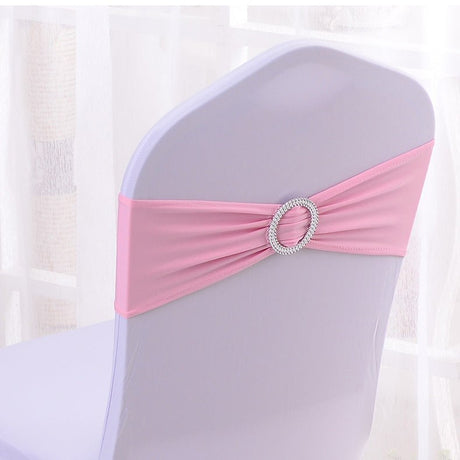 Elastic Chair Back Bow 6"x14" Light Pink - YauSpark