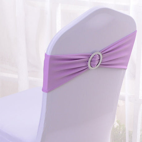 Elastic Chair Back Bow 6"x14" Light Purple - YauSpark