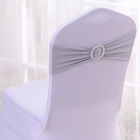 Elastic Chair Back Bow 6"x14" Navy Blue - YauSpark