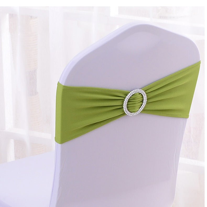 Elastic Chair Back Bow 6"x14" Navy Blue - YauSpark